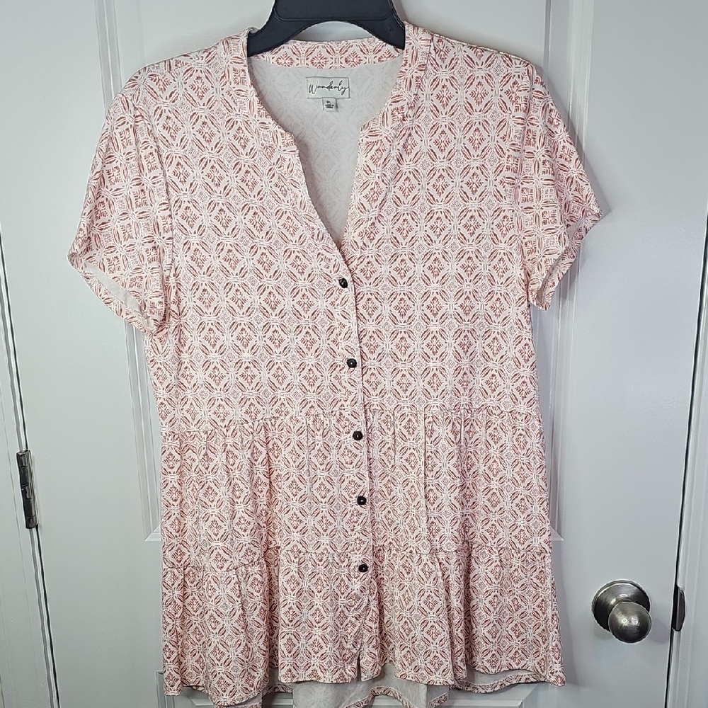 Wonderly Coral Patterned‎ Shirt
